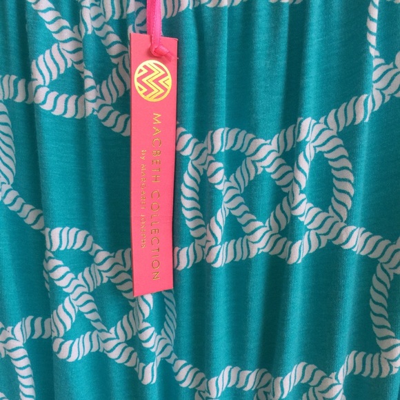 Macbeth Aqua Anchor Maxi Dress XS And Small NWT - Picture 3 of 5
